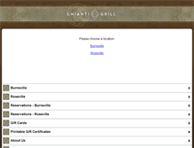 Tablet Screenshot of m.chiantigrill.com